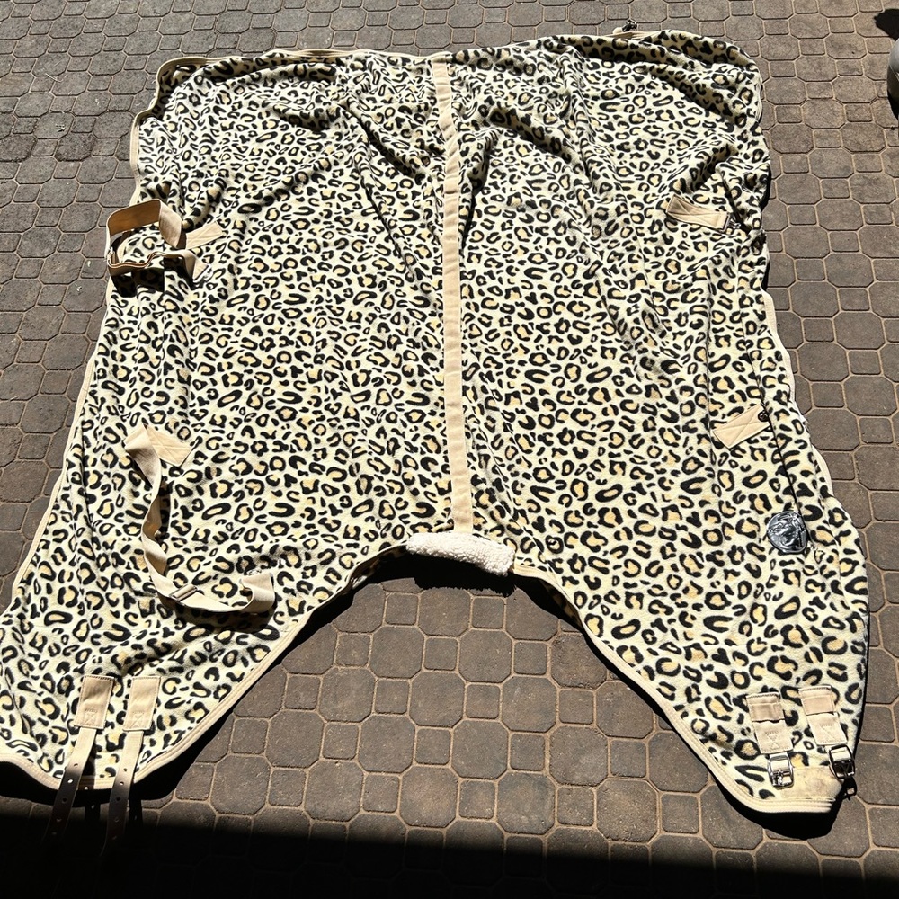 Jeffers Equine Cheetah Fleece Cooler 72”